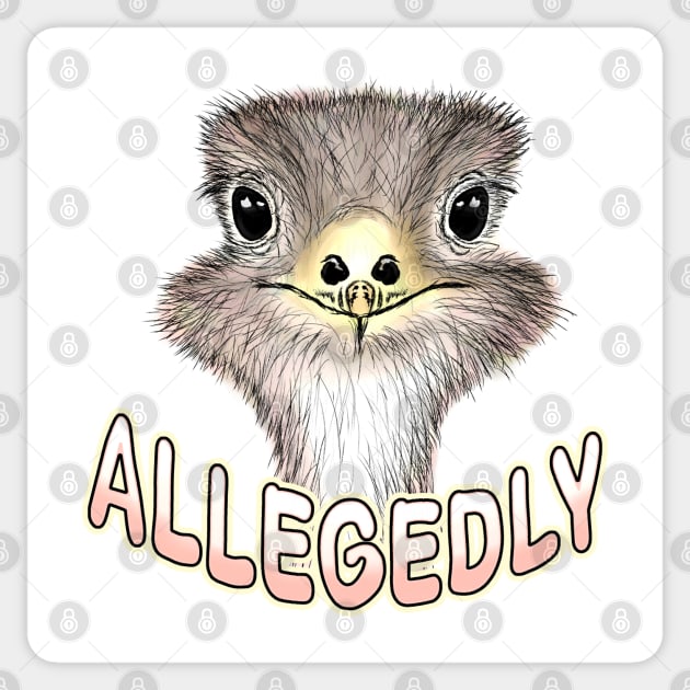 letterkenny allegedly ostrich Sticker by DisenyosDeMike